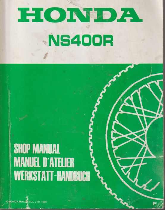 Honda NS400R Shop Manual (image for) Honda NS400R Shop Manual
